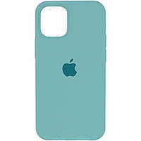 Чехол силиконовый Silicone Case для Apple iPhone 13 Pro (6.1) с закрытым низом- (Marine Green) Бирюзовый