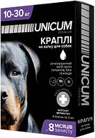 Капли Unicum Premium + от блох, клещей и гельминтов на холку для собак 10-30 кг (1шт.)