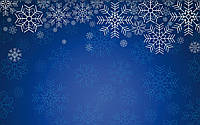 Фото-фон новогодний 120×75 см "Синий фон, белые снежинки", фон для предметной съемки ПВХ (баннерная ткань)