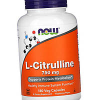 Цитрулін NOW Foods L-Citrulline 750 мг 180 капсул