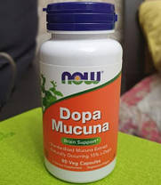 Оксамитові боби NOW DOPA Mucuna 90 капсул, фото 3