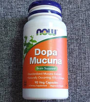 Оксамитові боби NOW DOPA Mucuna 90 капсул, фото 2