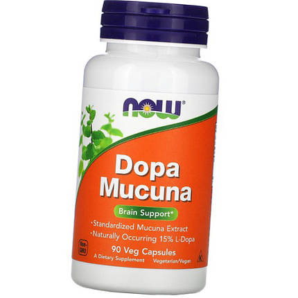 Оксамитові боби NOW DOPA Mucuna 90 капсул, фото 2