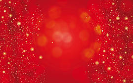 Фото-фон новорічний 120×75 см "Червоний фон, золоте сяйво", фон для предметної зйомки ПВХ (банерна тканина)