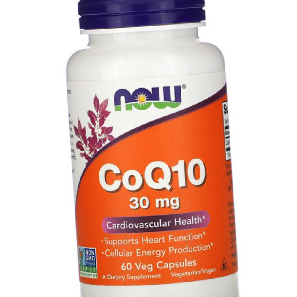 Коензим Q10 NOW Foods CoQ10 30 мг 60 капсул