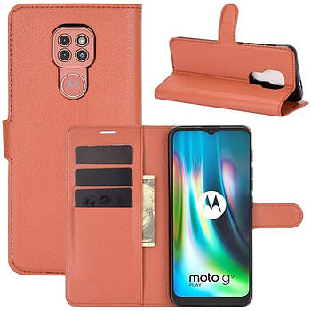 Чохол-книжка Litchie Wallet для Motorola Moto G9 Play Brown