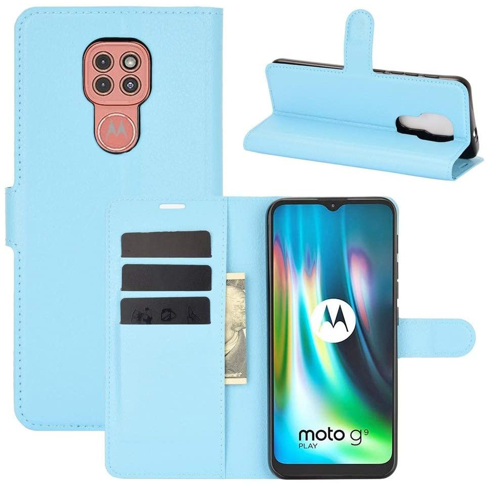 Чохол-книжка Litchie Wallet для Motorola Moto G9 Play Blue