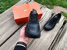 Чоловічі шкіряні кросівки Nike Zoom Pegasus 26X Black чорні водонепроникні, фото 5
