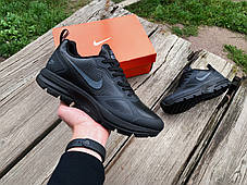 Чоловічі шкіряні кросівки Nike Zoom Pegasus 26X Black чорні водонепроникні, фото 4