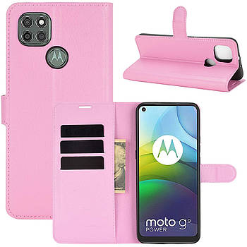 Чохол-книжка Litchie Wallet для Motorola Moto G9 Power Pink