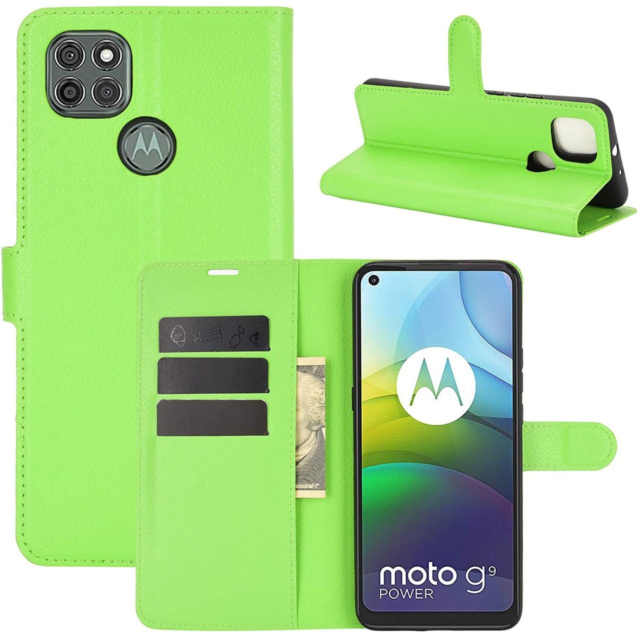 Чохол-книжка Litchie Wallet для Motorola Moto G9 Power Green