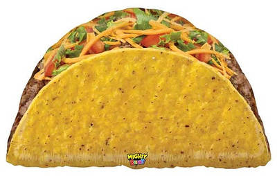 BT 32" Mighty Taco Non-Foil Shape. Куля фольгована Тако-В УП