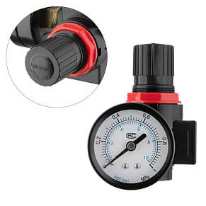 Регулятор тиску 1/4", 0,5-8 барів INTERTOOL PT-1425, фото 5