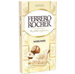 Ferrero Rocher Білий шоколад с шоколадно-горіховою начинкою 90g
