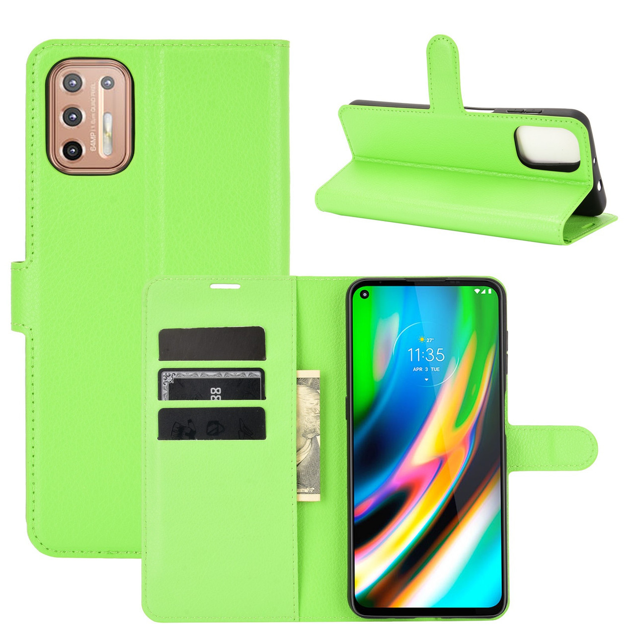 Чохол-книжка Litchie Wallet для Motorola Moto G9 Plus Green