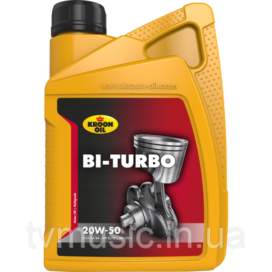 Олива моторна KROON OIL BI-TURBO 20W-50 1 л, фото 1