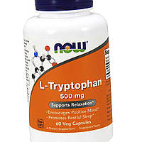 Триптофан NOW Foods L-Tryptophan 500 мг 60 капсул