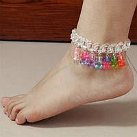 Браслет з желейними ведмедиками на ногу 20 см різнобарвний
