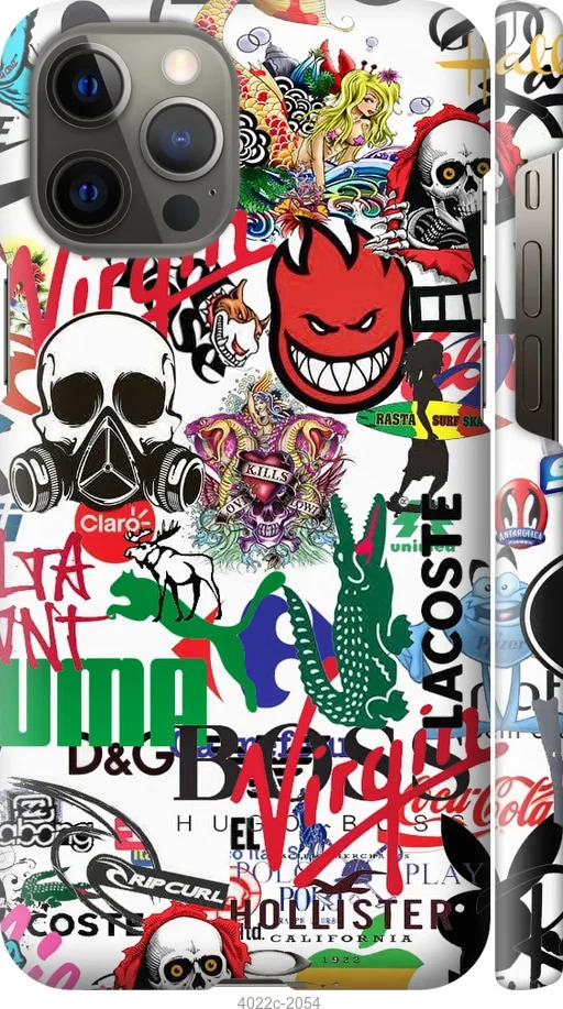 Чохол Apple iPhone 12 Pro Max Many different logos "4022c-2054-47372"