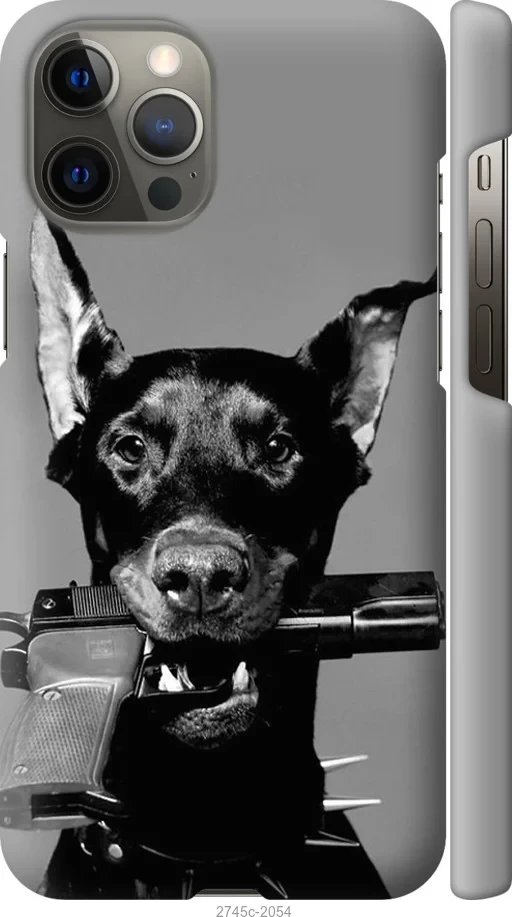 Чохол Apple iPhone 12 Pro Max Доберман "2745c-2054-47372"