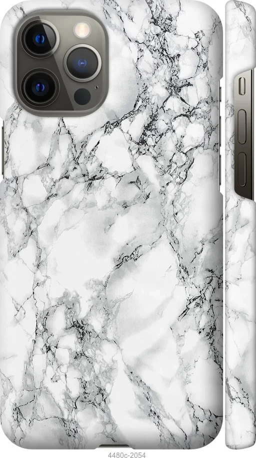Чехол на Apple iPhone 12 Pro Max Мрамор белый "4480c-2054-47372"