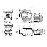 Насос Emaux EPV200 (220 В, 29 м3/год, 2 HP) зі змін. швид., фото 5