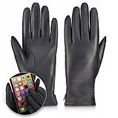 Жіночі шкіряні рукавички Betlewski (GLD-BG-1) - чорні