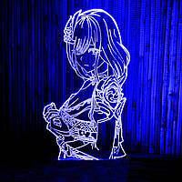 Акриловый светильник-ночник Сёгун Райдэн Баал синий tty-n001003