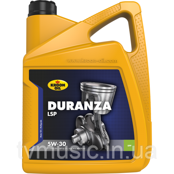 Олива моторна KROON OIL DURANZA LSP 5W-30 5 л, фото 1