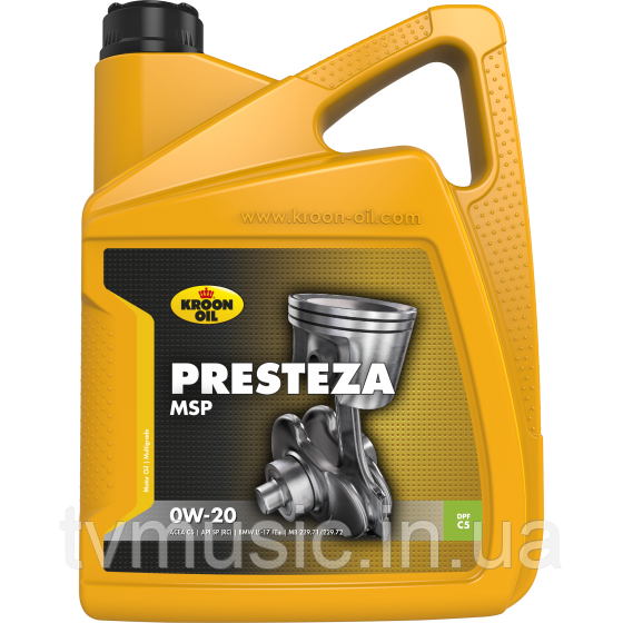 Олива моторна KROON OIL Presteza MSP 0W-20 5 л
