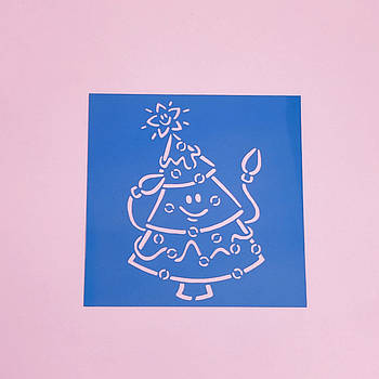 Трафарет Ялинка 9.5х9.5 см