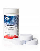Таблетки хлора для дезинфекции бассейна Chlorox Multitablets (5 таб х 200 г), хлор для бассейна 1 кг - NTCE