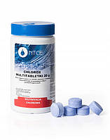 Таблетки хлора для дезинфекции бассейна Chlorox Multitablets BLUE (50 таб х 20 г), хлор для бассейна 1 кг - NT