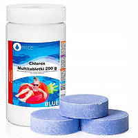 Таблетки хлору для дезінфекції басейну Chlorox Multitablets BLUE (5 таб х 200 м), хлор для басейну 1 кг - NT