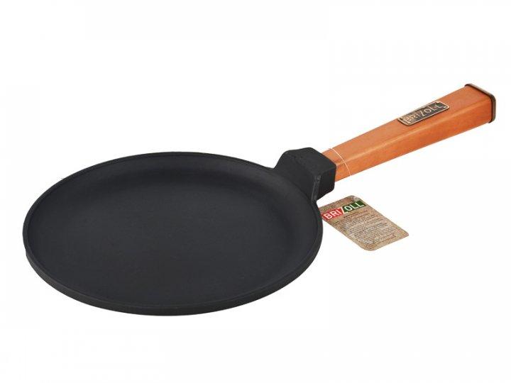 Сковорода Brizoll Оптима млинцева чавунна 220х15 мм (O2215-P)