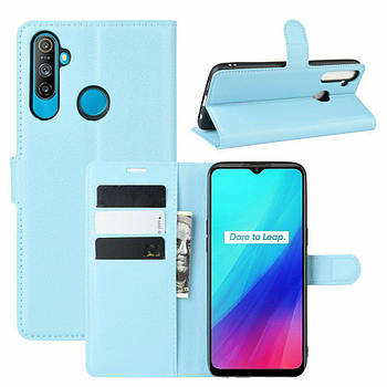 Чохол-книжка Litchie Wallet для Realme 6i / 5 / 5i / C3 Blue