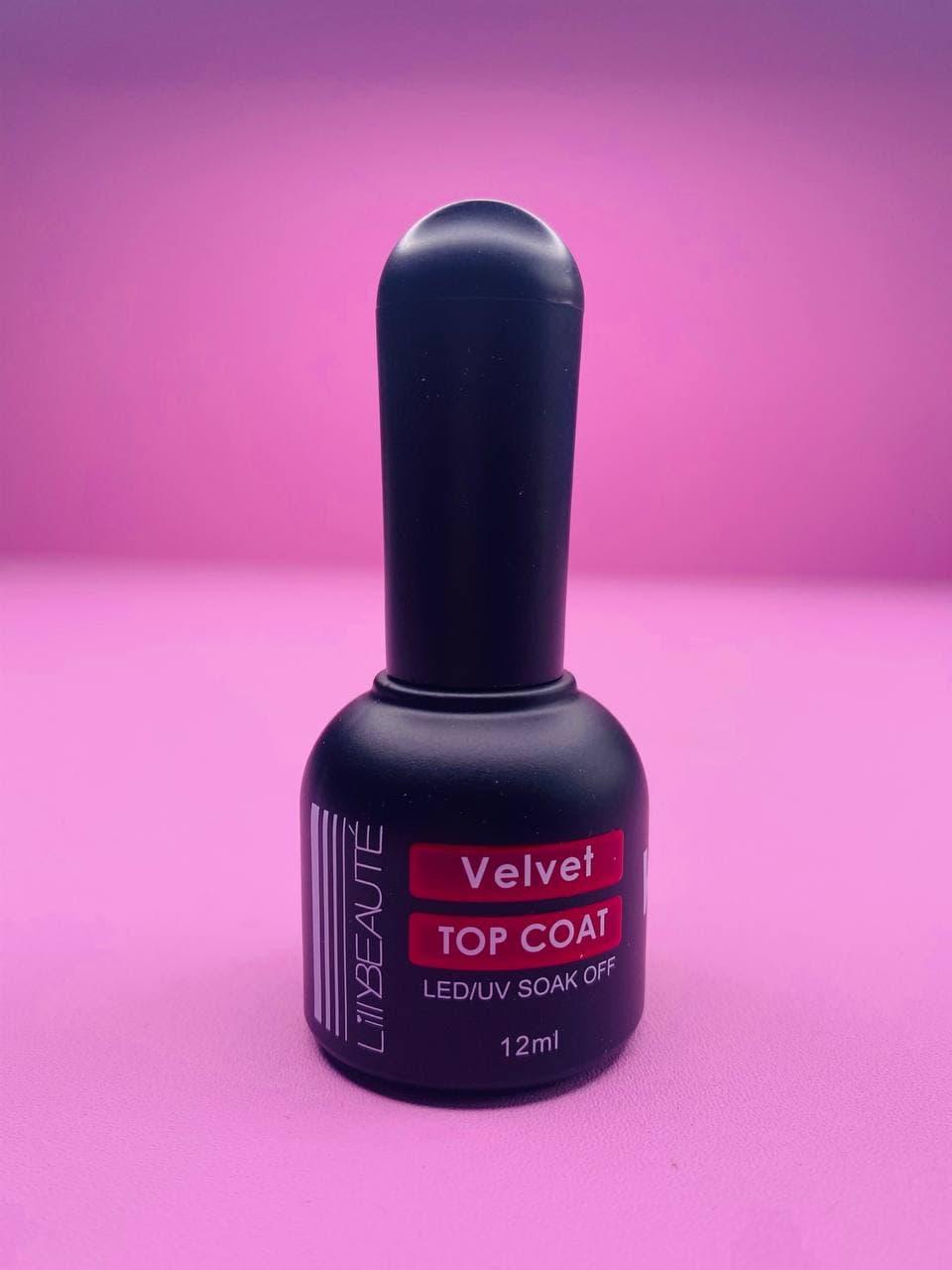 Топ матовий Вельвет Lilly Beaute Velvet Top Coat, 12 мл