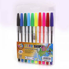 Набір ручок кулькових BEIFA АА927, 1мм, 10 кольорів