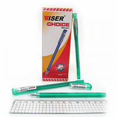 Ручка гелева Wiser Choice 0,6 мм з грипом зелена