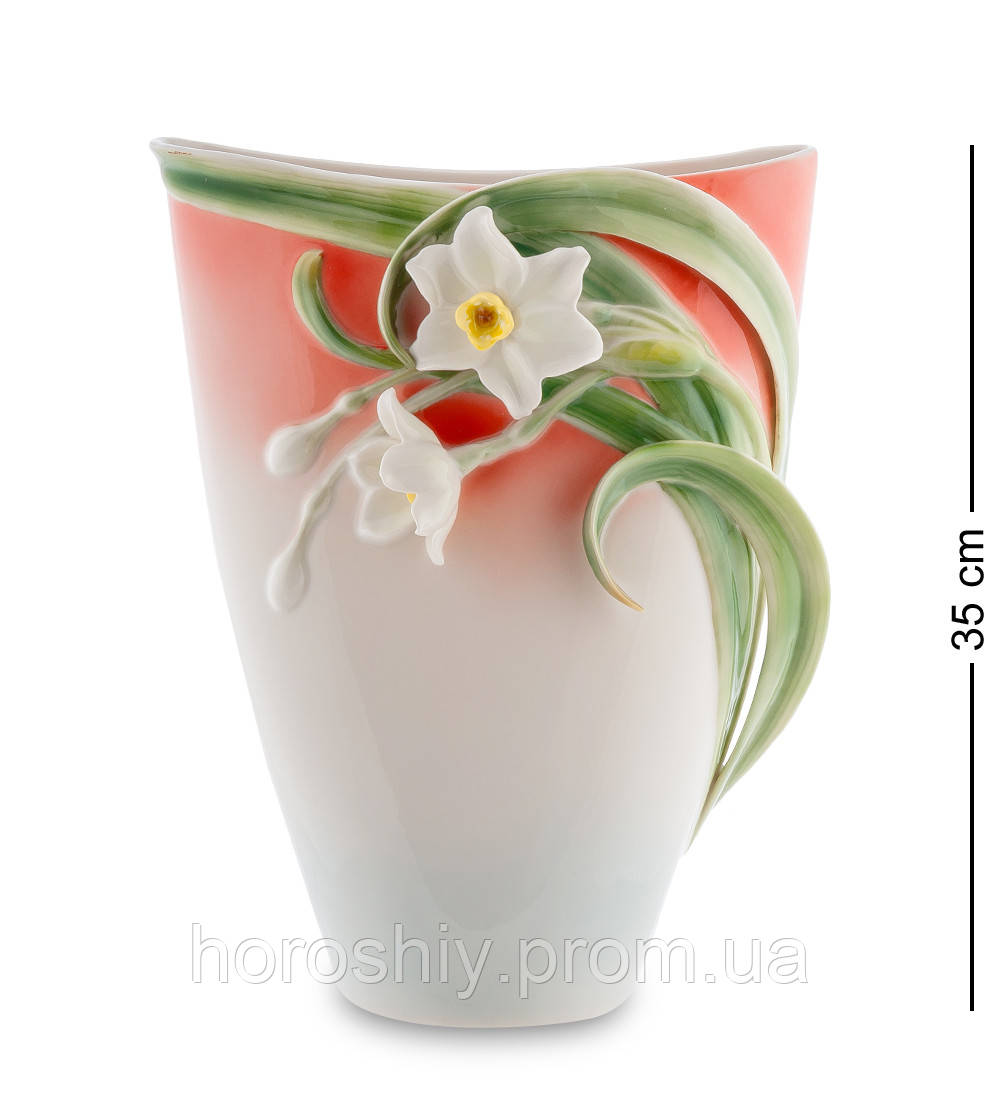 Порцелянова ваза для квітів Pavone Нарциси 35 см
