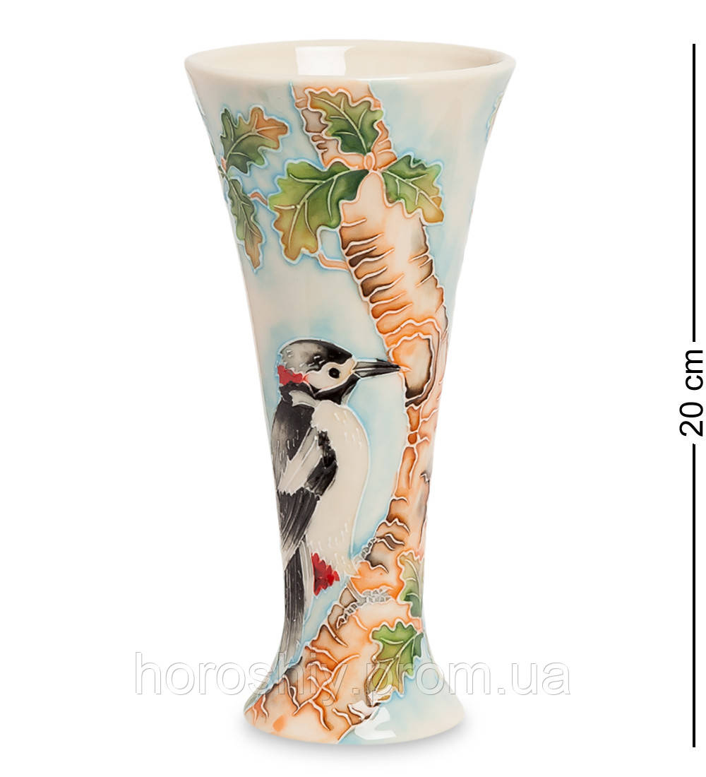 Порцелянова ваза для квітів Pavone Звуки лісу 20 см