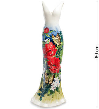 Підлогова порцелянова ваза статуетка для дому Pavone Плаття 60 см