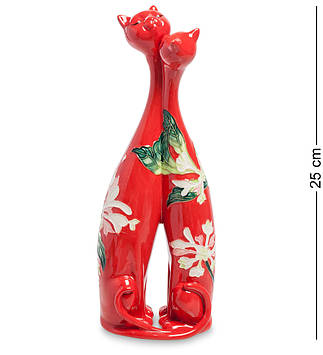 Порцелянова ваза статуетка для дому Pavone Парочка кішок 25 см