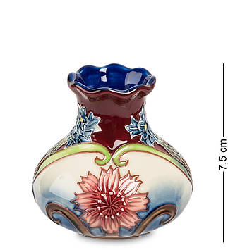 Декоративна вазочка маленька фарфорова з малюнком Pavone 7.5 см