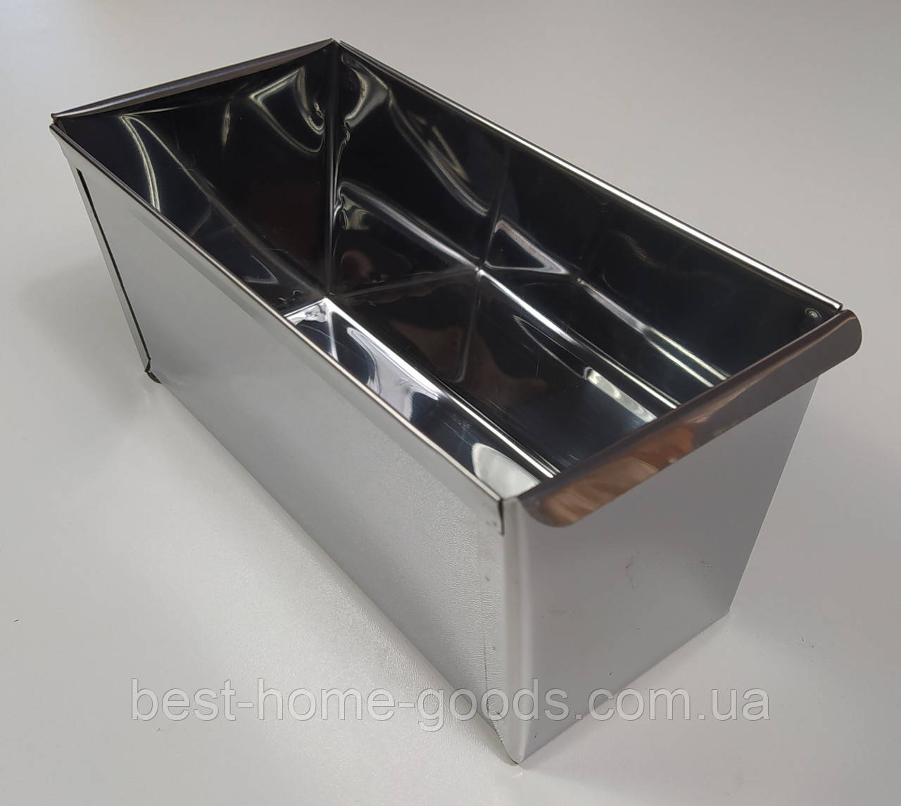 Форма для хліба та кексу 22×10,5×10 см з нержавіючої сталі – прямокутна цільна форма для духовки, фото 1