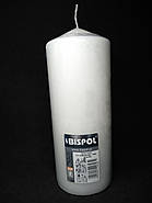 Свічка стовпчик білий Bispol 80/200 мм 90 годин, фото 3