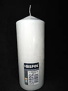 Свічка стовпчик білий Bispol 80/200 мм 90 годин, фото 2