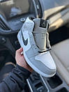 Кроссовки мужские серые зимние Nike Air JORDAN 1 (07163), фото 2