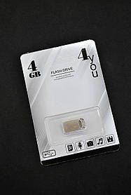 USB-накопичувач флешка на 4Gb 4you 110 Metal series Silver