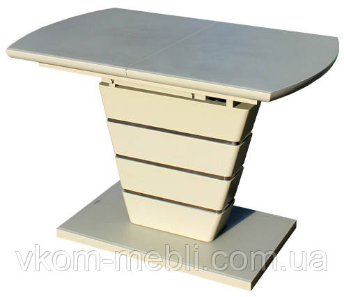 Стіл кухонний скляний розкладний МДФ шампань DAOSUN DT 8103 (14445), фото 1